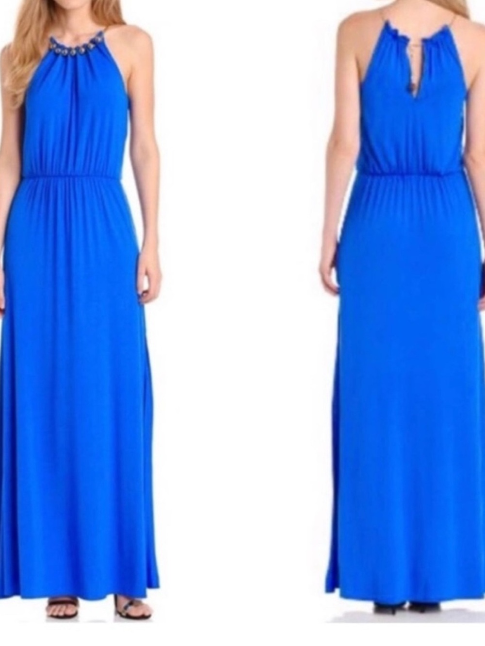 Lilly Pulitzer Royal Blue Halter Maxi Dress